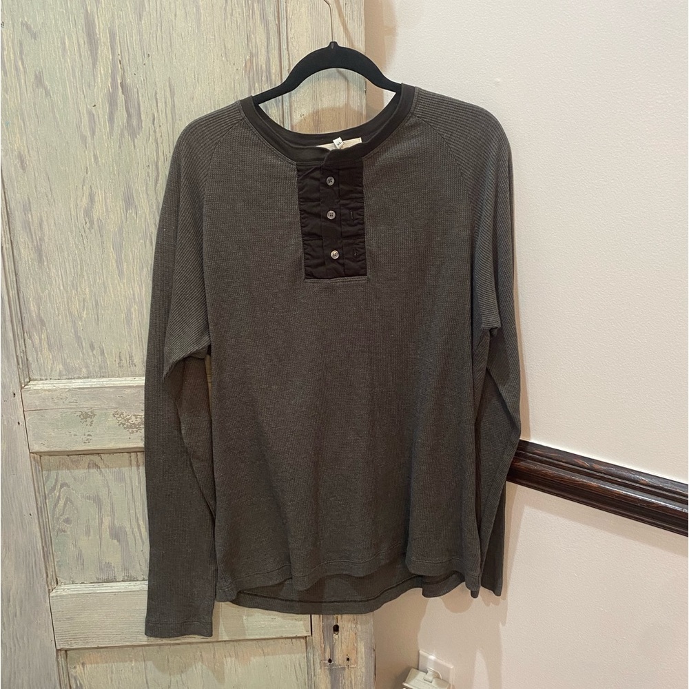 NSF henley black grey size XL